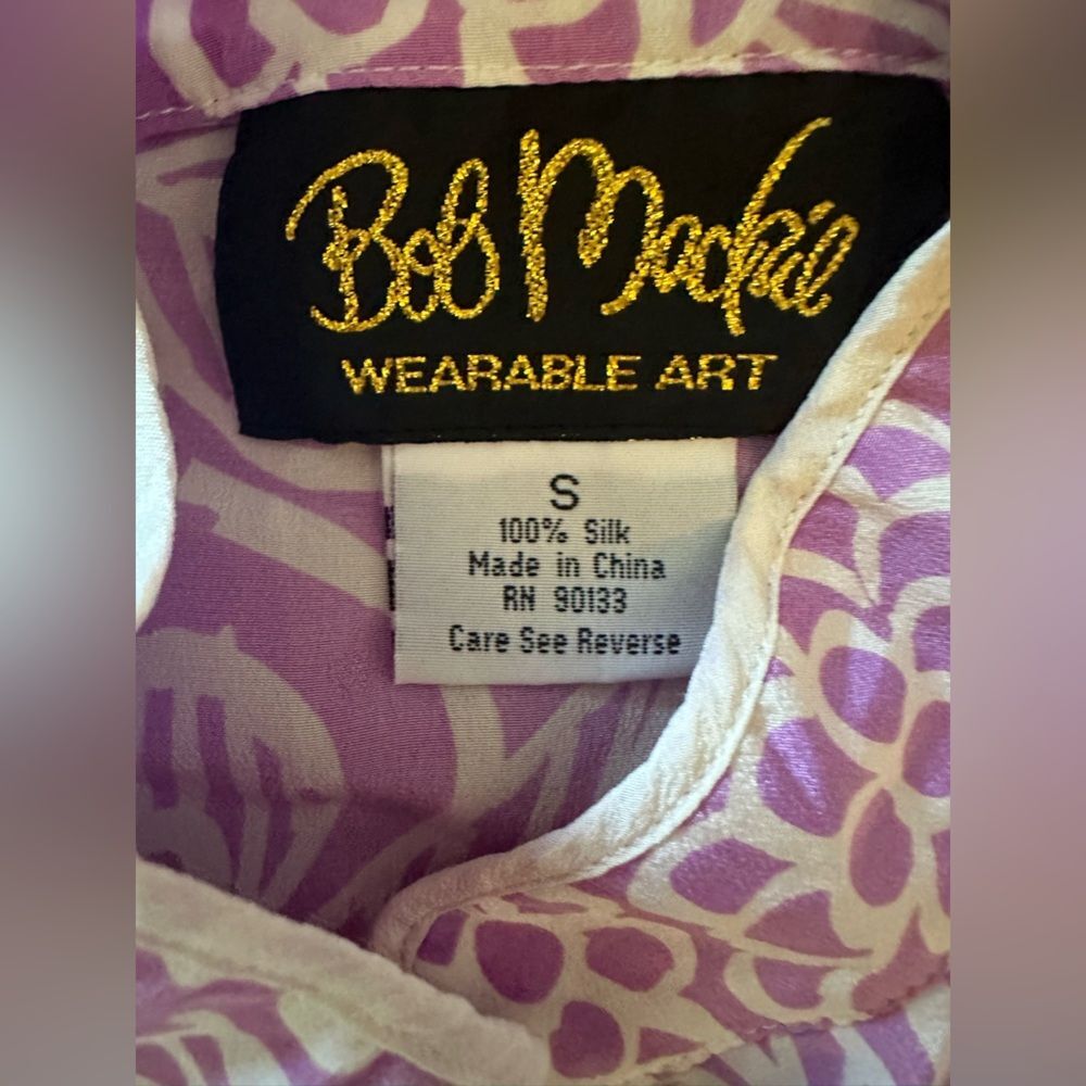 Bob Mackie Wearable Art Silk Blouse Set S - image 5